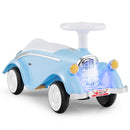 Classic Toddler Ride-On Car with Headlight and Horn – Blue