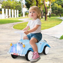 Classic Toddler Ride-On Car with Headlight and Horn – Blue