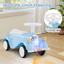 Classic Toddler Ride-On Car with Headlight and Horn – Blue