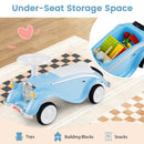 Classic Toddler Ride-On Car with Headlight and Horn – Blue