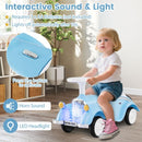 Classic Toddler Ride-On Car with Headlight and Horn – Blue