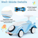 Classic Toddler Ride-On Car with Headlight and Horn – Blue