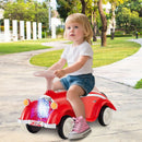 Classic Toddler Ride-On Car with Headlight and Horn – Red