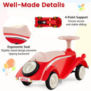 Classic Toddler Ride-On Car with Headlight and Horn – Red