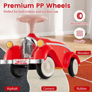 Classic Toddler Ride-On Car with Headlight and Horn – Red