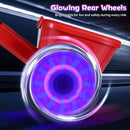 Kids Tricycle with Glowing Wheels and Adjustable Seat – Red