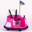 Baby Direct 12V Kids Ride On Bumper Car with Flashing Lights and Remote Control in Pink