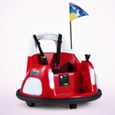 Baby Direct 12V Kids Ride On Bumper Car with Flashing Lights and Remote Control in Red