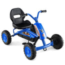 Kids Pedal Go Kart with Handlebars and Adjustable Seat – Navy