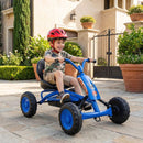 Kids Pedal Go Kart with Handlebars and Adjustable Seat – Navy