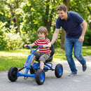 Kids Pedal Go Kart with Handlebars and Adjustable Seat – Navy