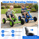 Kids Pedal Go Kart with Handlebars and Adjustable Seat – Navy