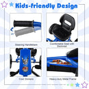 Kids Pedal Go Kart with Handlebars and Adjustable Seat – Navy