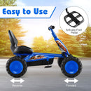 Kids Pedal Go Kart with Handlebars and Adjustable Seat – Navy
