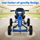 Kids Pedal Go Kart with Handlebars and Adjustable Seat – Navy