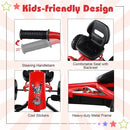 Kids Pedal Go Kart with Handlebars and Adjustable Seat – Red