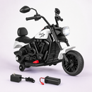 Baby Direct 6V Kids Electric Motorcycle with Detachable Training Wheels and Music in White