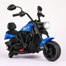 Baby Direct 6V Kids Electric Motorcycle with Detachable Training Wheels and Music in Navy