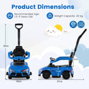 Toyota Licensed 3-in-1 Toddler Push Car – Blue