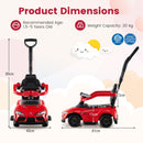 Toyota Licensed 3-in-1 Toddler Push Car – Red