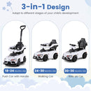 Toyota Licensed 3-in-1 Toddler Push Car – White