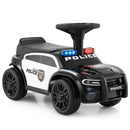 Toddler Police Push Car with Lights and Storage – Black