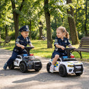 Toddler Police Push Car with Lights and Storage – Black