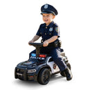 Toddler Police Push Car with Lights and Storage – Black