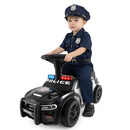 Toddler Police Push Car with Lights and Storage – Black