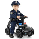 Toddler Police Push Car with Lights and Storage – Black