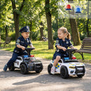 Toddler Police Push Car with Lights and Storage – Black
