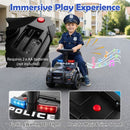Toddler Police Push Car with Lights and Storage – Black