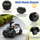Toddler Police Push Car with Lights and Storage – Black