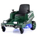 Green ride-on lawn mower