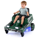 Green ride-on lawn mower