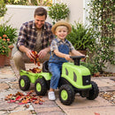 Toddler Ride-On Tractor with Trailer and Garden Tools – Green