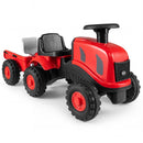 Toddler Ride-On Tractor with Trailer and Garden Tools – Red