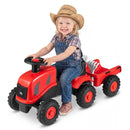 Toddler Ride-On Tractor with Trailer and Garden Tools – Red