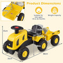 Toddler Ride-On Tractor with Trailer and Garden Tools – Yellow