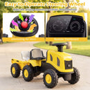 Toddler Ride-On Tractor with Trailer and Garden Tools – Yellow