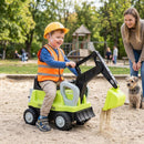 Toddler Ride-On Tractor with Digger and Trailer – Green