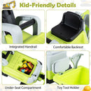 Toddler Ride-On Tractor with Digger and Trailer – Green