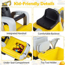 Toddler Ride-On Tractor with Digger and Trailer – Yellow