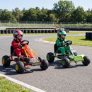 Kids Pedal Go Kart with Clutch Lever and Adjustable Seat – Green