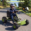 Kids Pedal Go Kart with Clutch Lever and Adjustable Seat – Green