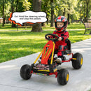 Ribbed-Seat Kids Pedal Go-Kart with Two-Position Seat – TQ10500RE