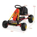 Ribbed-Seat Kids Pedal Go-Kart with Two-Position Seat – TQ10500RE