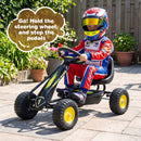 Compact Kids Pedal Go Kart with Adjustable Seat – Black