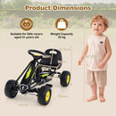 Compact Kids Pedal Go Kart with Adjustable Seat – Black