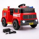 Baby Direct 12V Kids Ride on Fire Truck with Parent Remote Control with Water Gun in Red